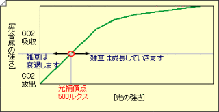 遮光率のグラフ
