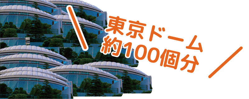 東京ドーム100個分