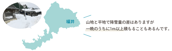 一晩のうちに1m以上積もることもあるんです