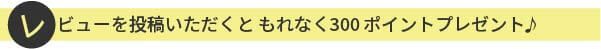 レビューを投稿いただくともれなく