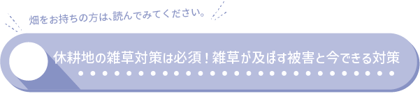 畑をお持ちの方は、読んでみてください。