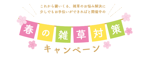 春の雑草対策キャンペーン