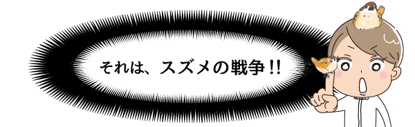 スズメの戦争！！