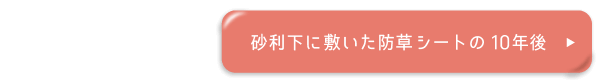 砂利下に敷いた防草シートの10年後