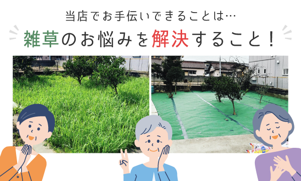 雑草のお悩みを解決すること