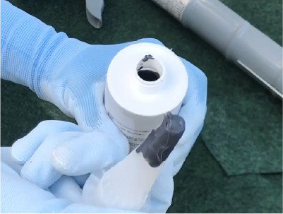 防湿膜を破る