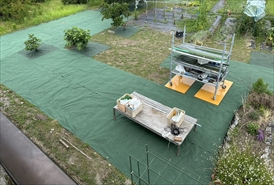 防草シート施工後