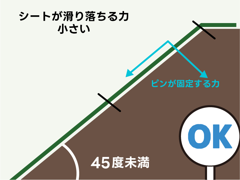 緩やかな斜面