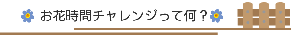 お花時間チャレンジって何