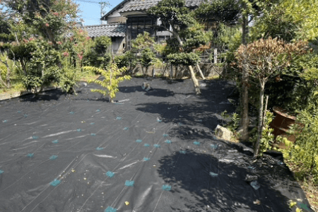 お庭の雑草対策事例 施工後