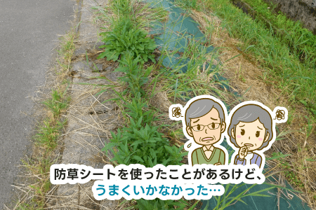 防草シートを使ったことがあるけど、うまくいかなかった