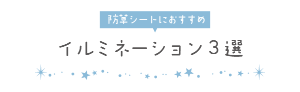 防草シートにおすすめイルミネーション3選
