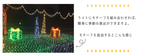 モチーフを組み合わせるとこんな感じ