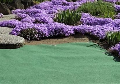 宅地の防草シート事例（お庭）