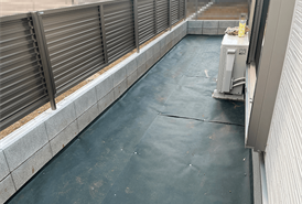 防草シート施工後