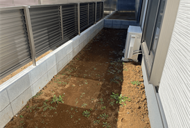 防草シート施工前