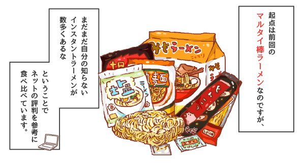 ネットの評判を参考に食べ比べています
