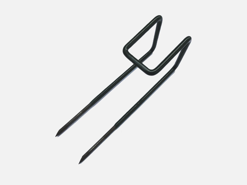 防草シート U字溝専用止めピン300型 緑 45 50mm厚用 50本入 防草シート専門店