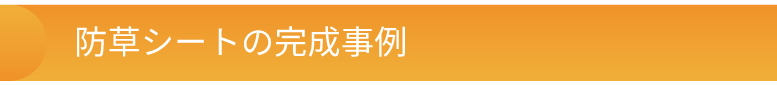 防草シートの施敷完成事例