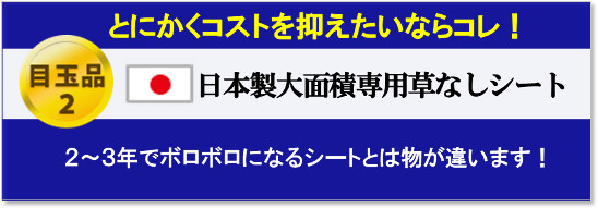 【 目玉２ 】日本製大面積専用草なしシート