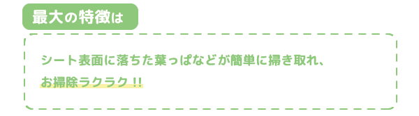 最大の特徴は