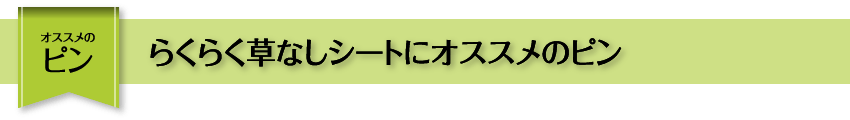 おススメのピン とことん草なしシートにおすすめのピン